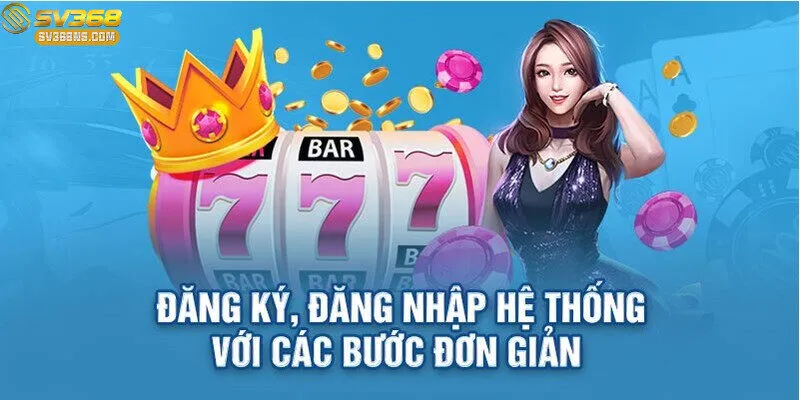 Giao diện trang chủ SV368 với tùy chọn đăng ký tài khoản